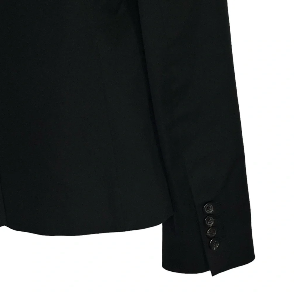 J Crew Black All Season Cotton Bi-Stretch  One Button Closure Blazer Jacket - Picture 7 of 13